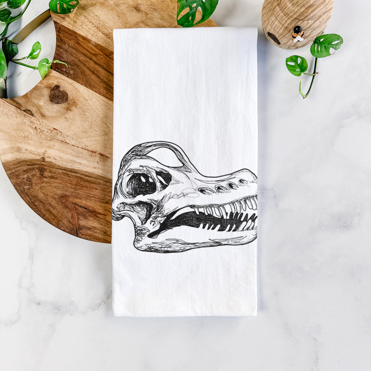 Brachiosaurus Skull Tea Towel