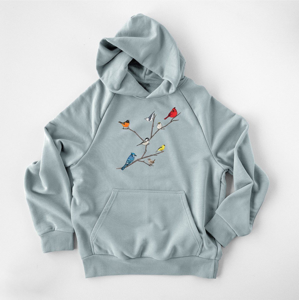 Backyard Birds Gathering - UltraLuxe Heavyweight French Terry Hoodie