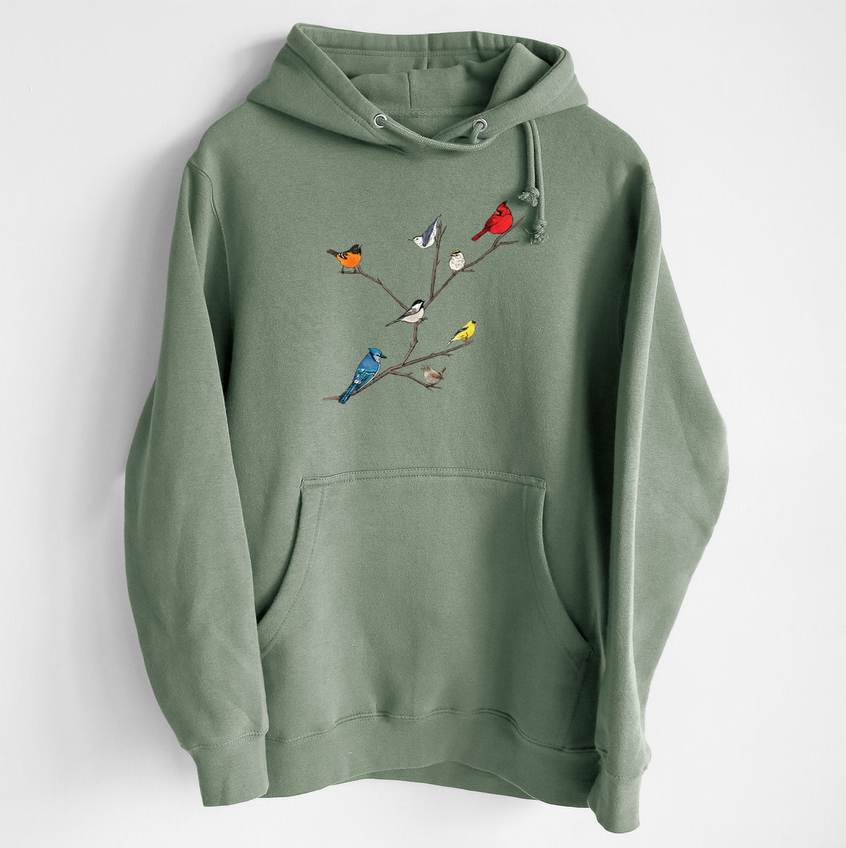 Backyard Birds Gathering - Heavyweight Fleece Hoodie