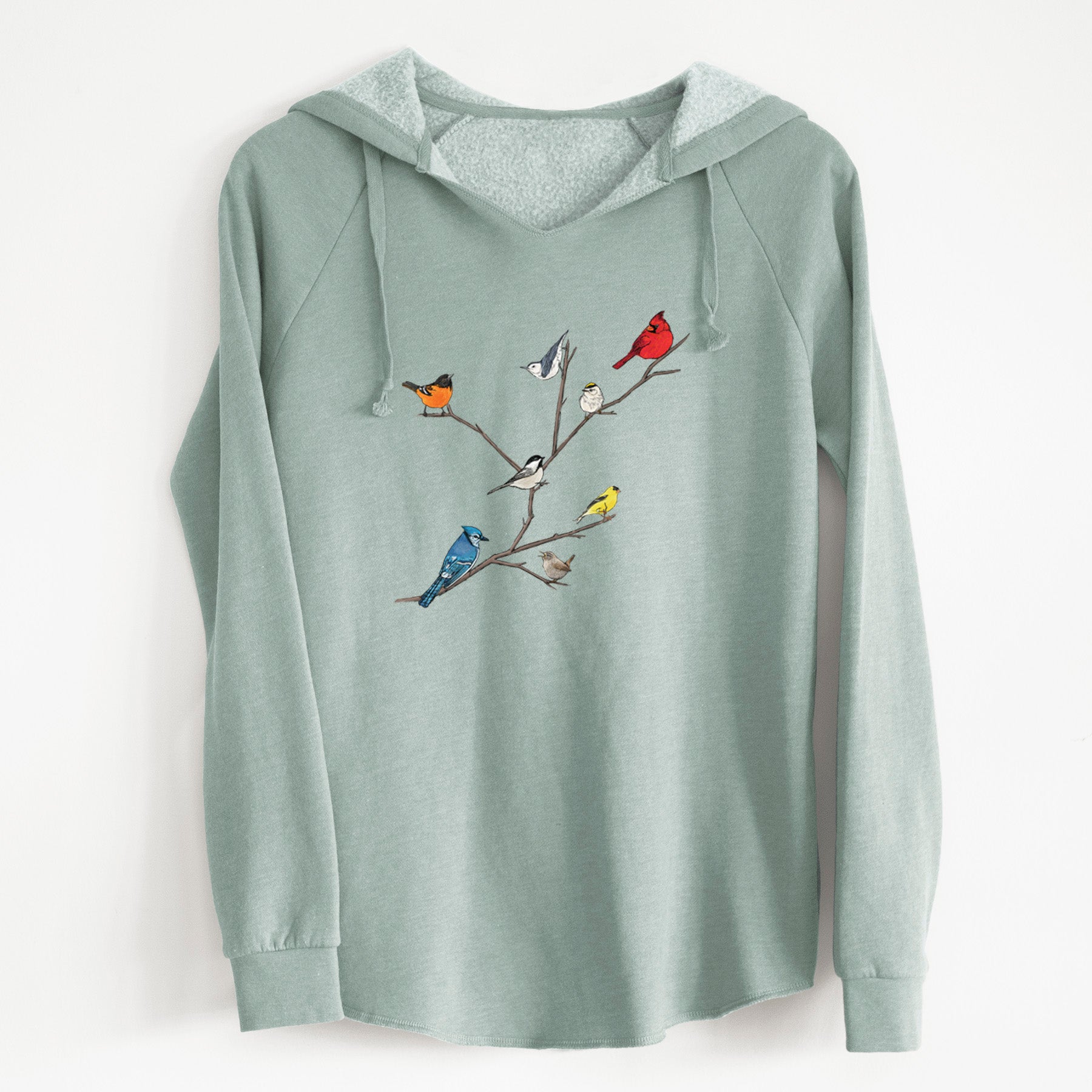 Backyard Birds Gathering - Cali Wave Hooded Sweatshirt
