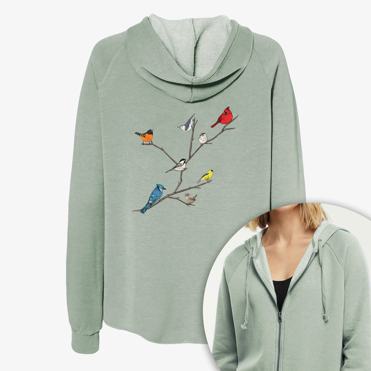 BranchBirds - Women's Cali Wave Zip-Up Sweatshirt