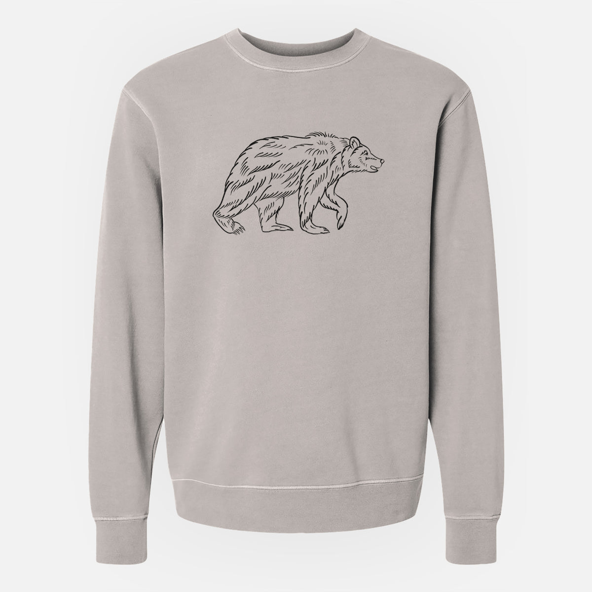 Brown Bear - Unisex Pigment Dyed Crew Sweatshirt