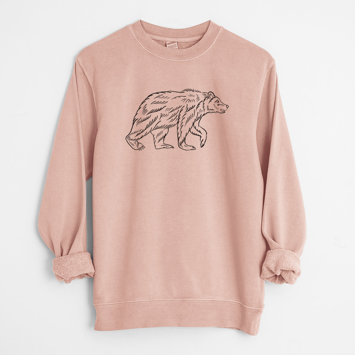 Brown Bear - Unisex Pigment Dyed Crew Sweatshirt