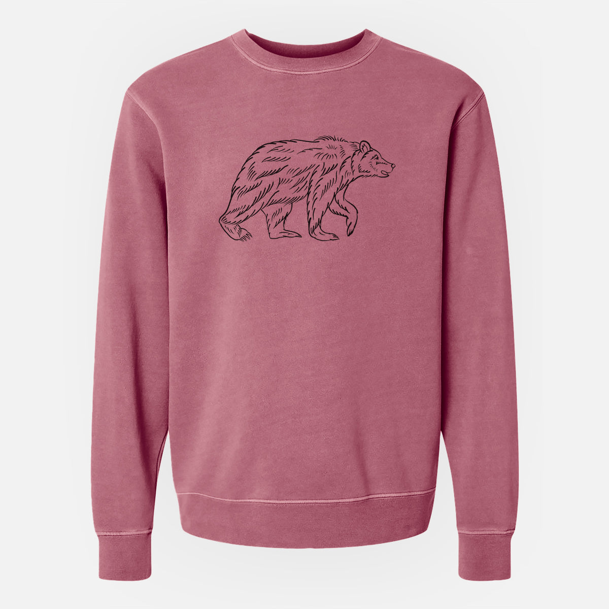 Brown Bear - Unisex Pigment Dyed Crew Sweatshirt