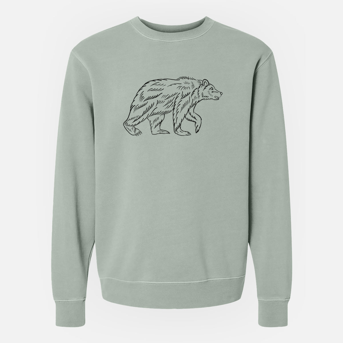 Brown Bear - Unisex Pigment Dyed Crew Sweatshirt