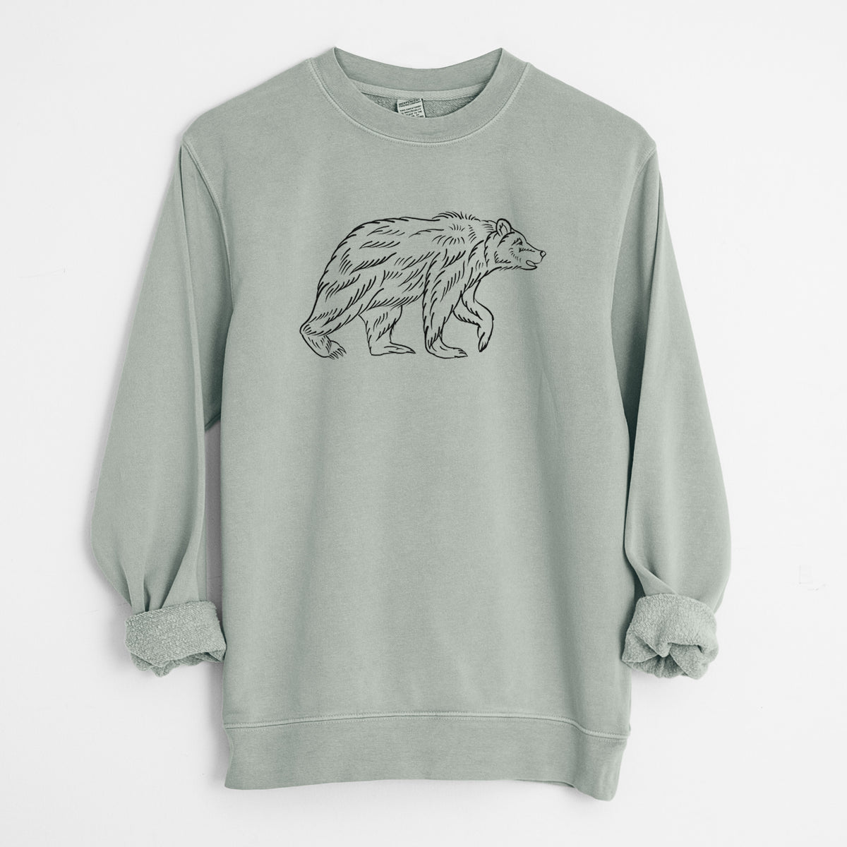 Brown Bear - Unisex Pigment Dyed Crew Sweatshirt