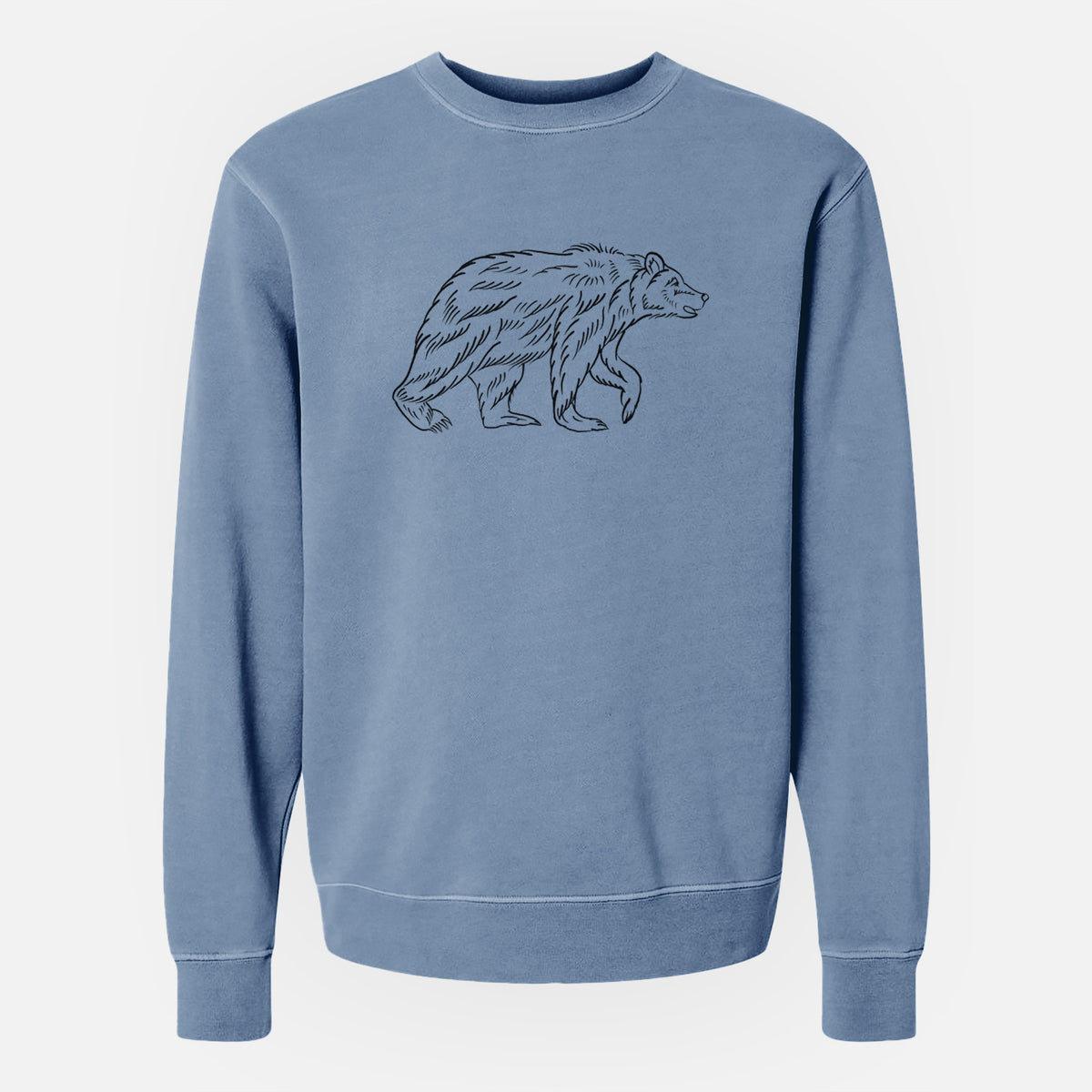 Brown Bear - Unisex Pigment Dyed Crew Sweatshirt