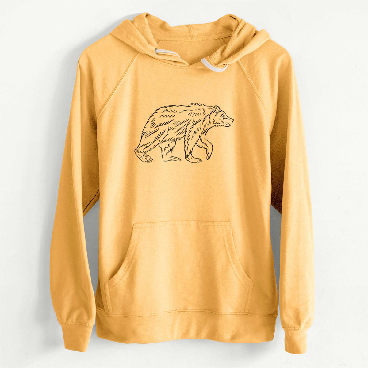 CLEARANCE - Brown Bear  - Unisex Slim Fit Loopback Terry Hoodie