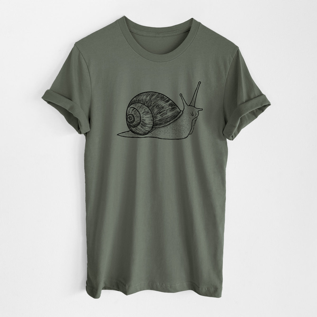 Brown Garden Snail - Cornu aspersum - Lightweight 100% Cotton Unisex Crewneck