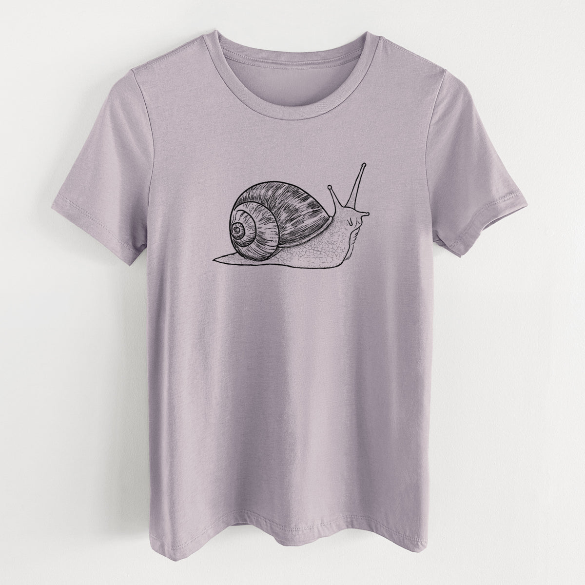 Brown Garden Snail - Cornu aspersum - Women's Lightweight Relaxed Fit 100% Cotton Crewneck