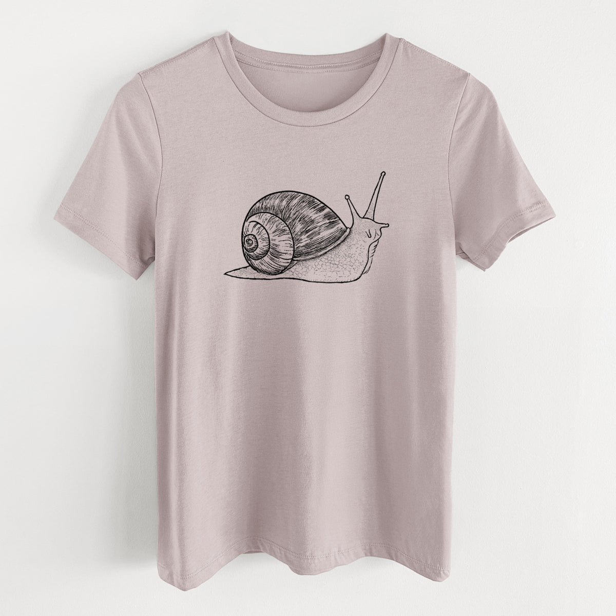 Brown Garden Snail - Cornu aspersum - Women's Lightweight Relaxed Fit 100% Cotton Crewneck