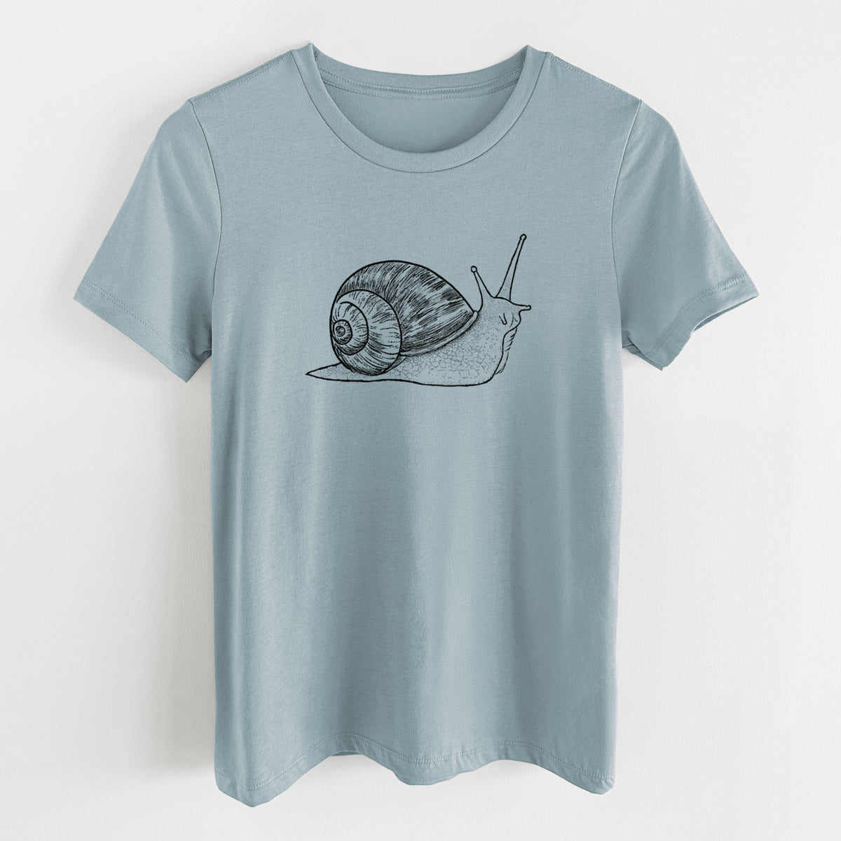 Brown Garden Snail - Cornu aspersum - Women's Lightweight Relaxed Fit 100% Cotton Crewneck