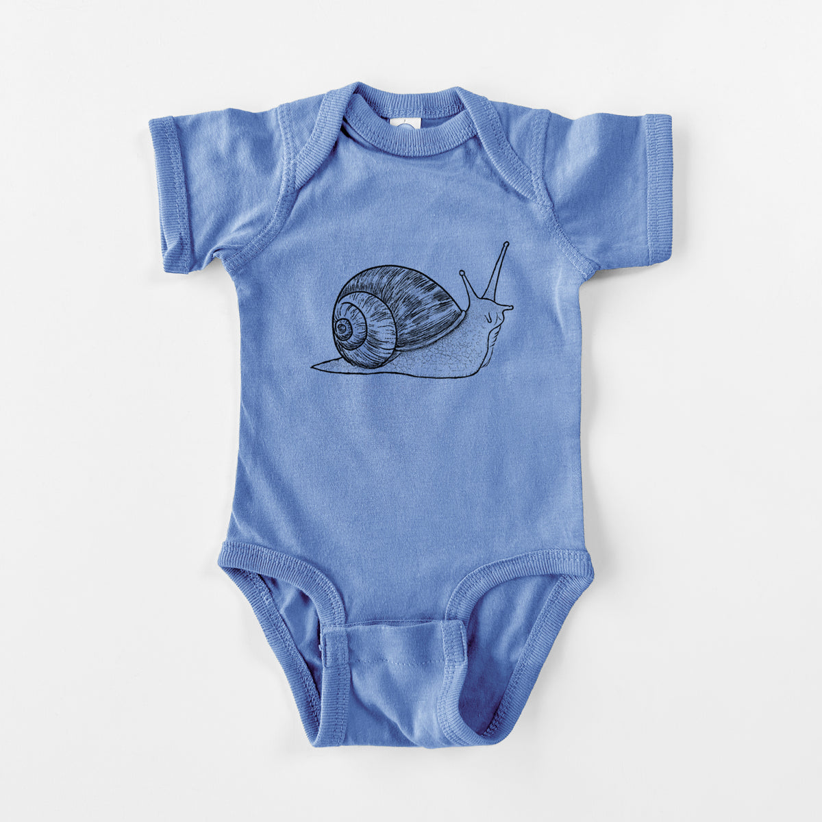 Brown Garden Snail - Cornu aspersum - Baby Fine Jersey Bodysuit
