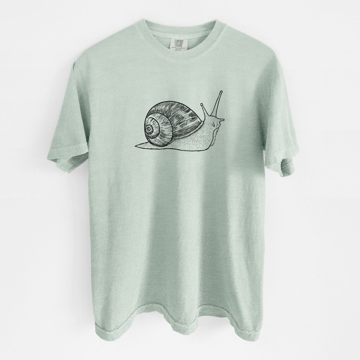 Brown Garden Snail - Cornu aspersum - Unisex Comfort Colors Garment-Dyed Heavyweight T-shirt