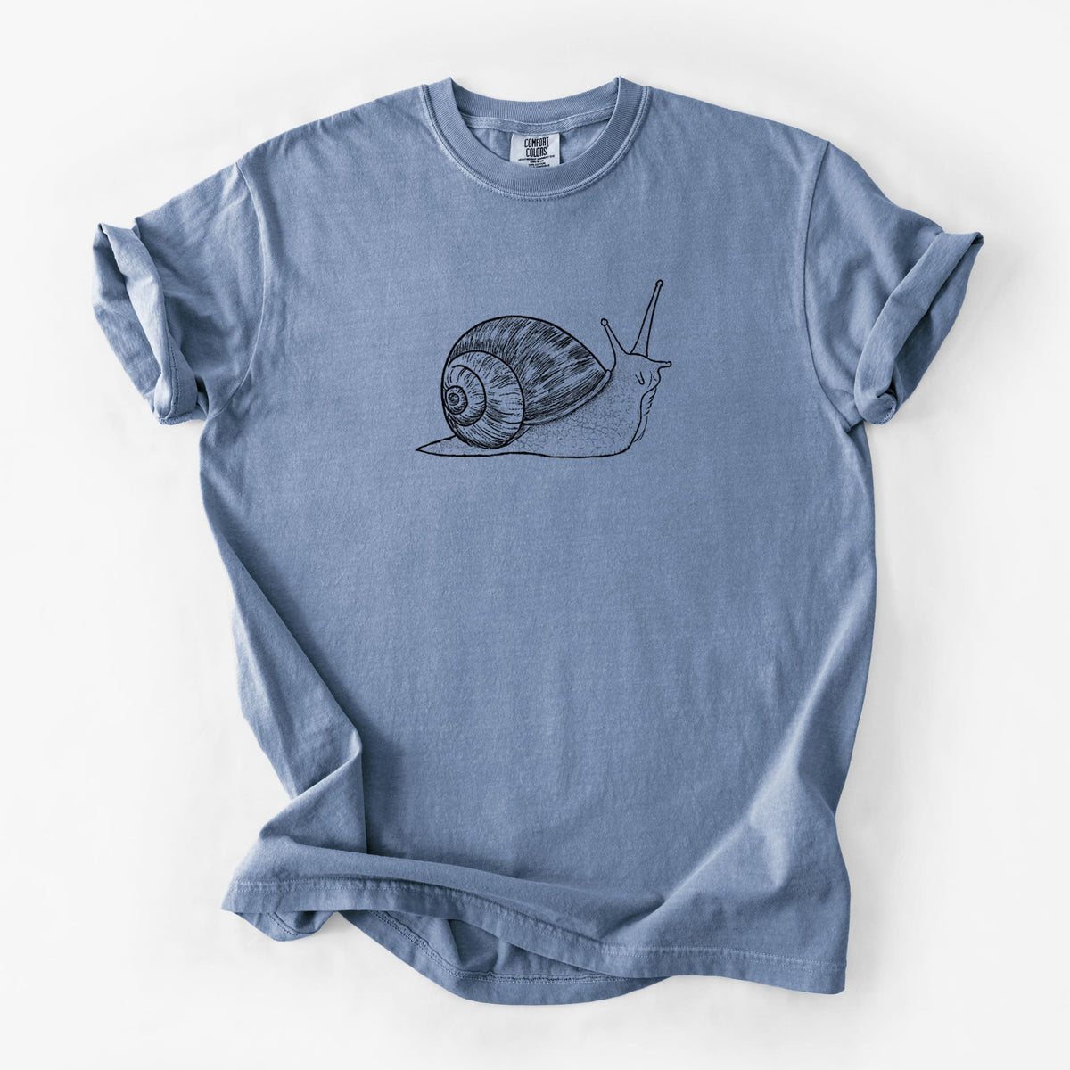 Brown Garden Snail - Cornu aspersum - Unisex Comfort Colors Garment-Dyed Heavyweight T-shirt