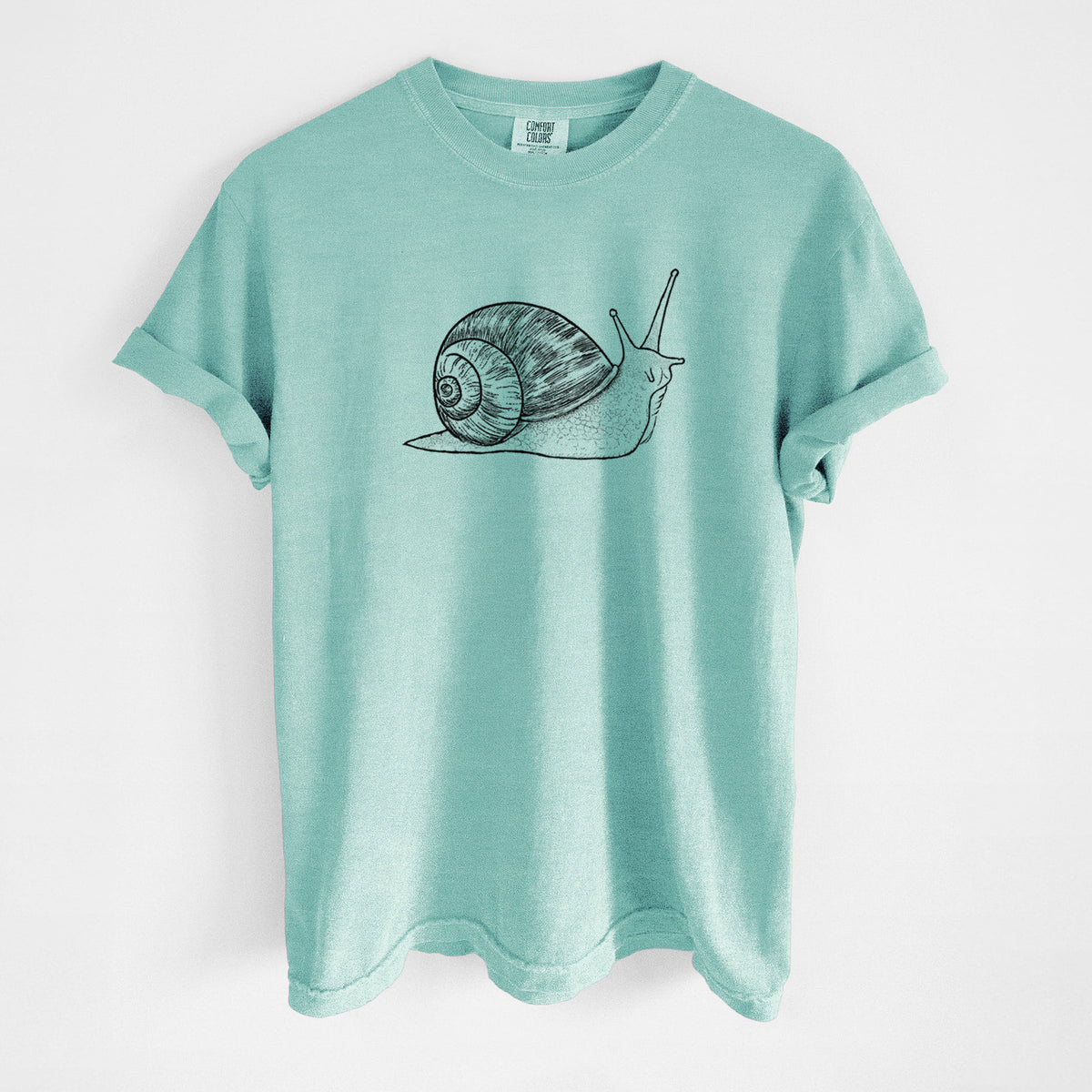 Brown Garden Snail - Cornu aspersum - Unisex Comfort Colors Garment-Dyed Heavyweight T-shirt