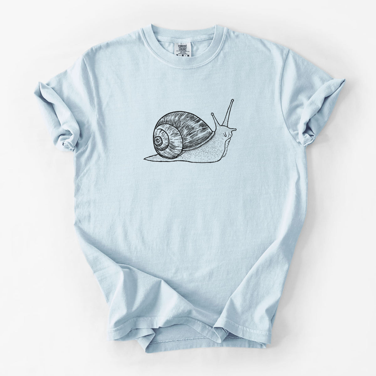 Brown Garden Snail - Cornu aspersum - Unisex Comfort Colors Garment-Dyed Heavyweight T-shirt