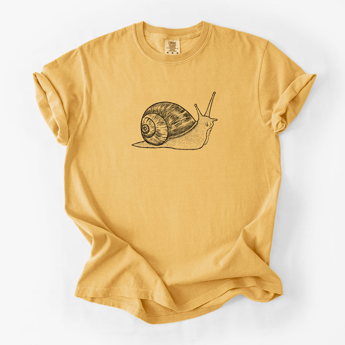Brown Garden Snail - Cornu aspersum - Unisex Comfort Colors Garment-Dyed Heavyweight T-shirt