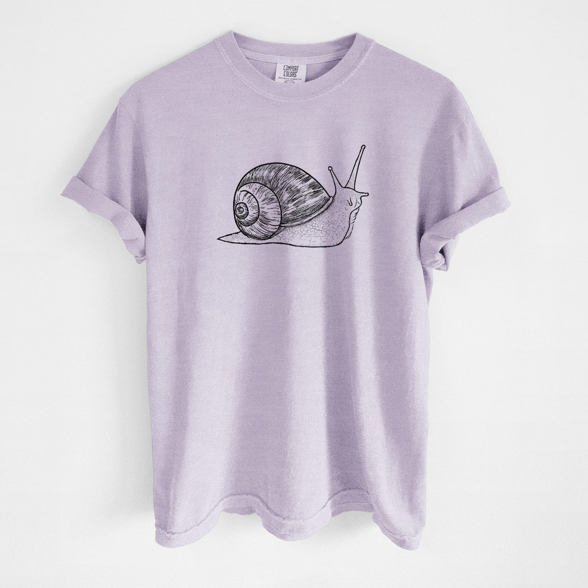 Brown Garden Snail - Cornu aspersum - Unisex Comfort Colors Garment-Dyed Heavyweight T-shirt