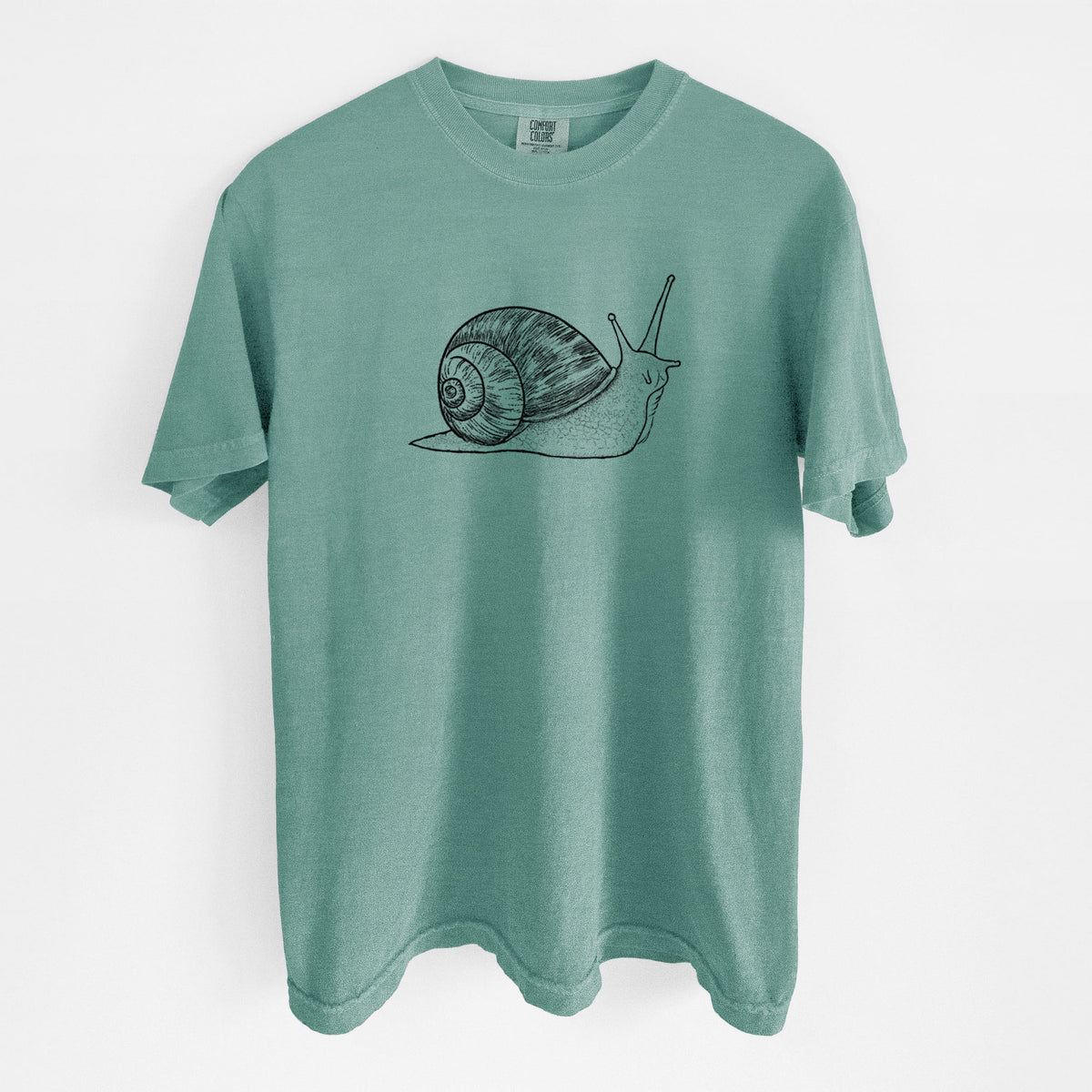 Brown Garden Snail - Cornu aspersum - Unisex Comfort Colors Garment-Dyed Heavyweight T-shirt