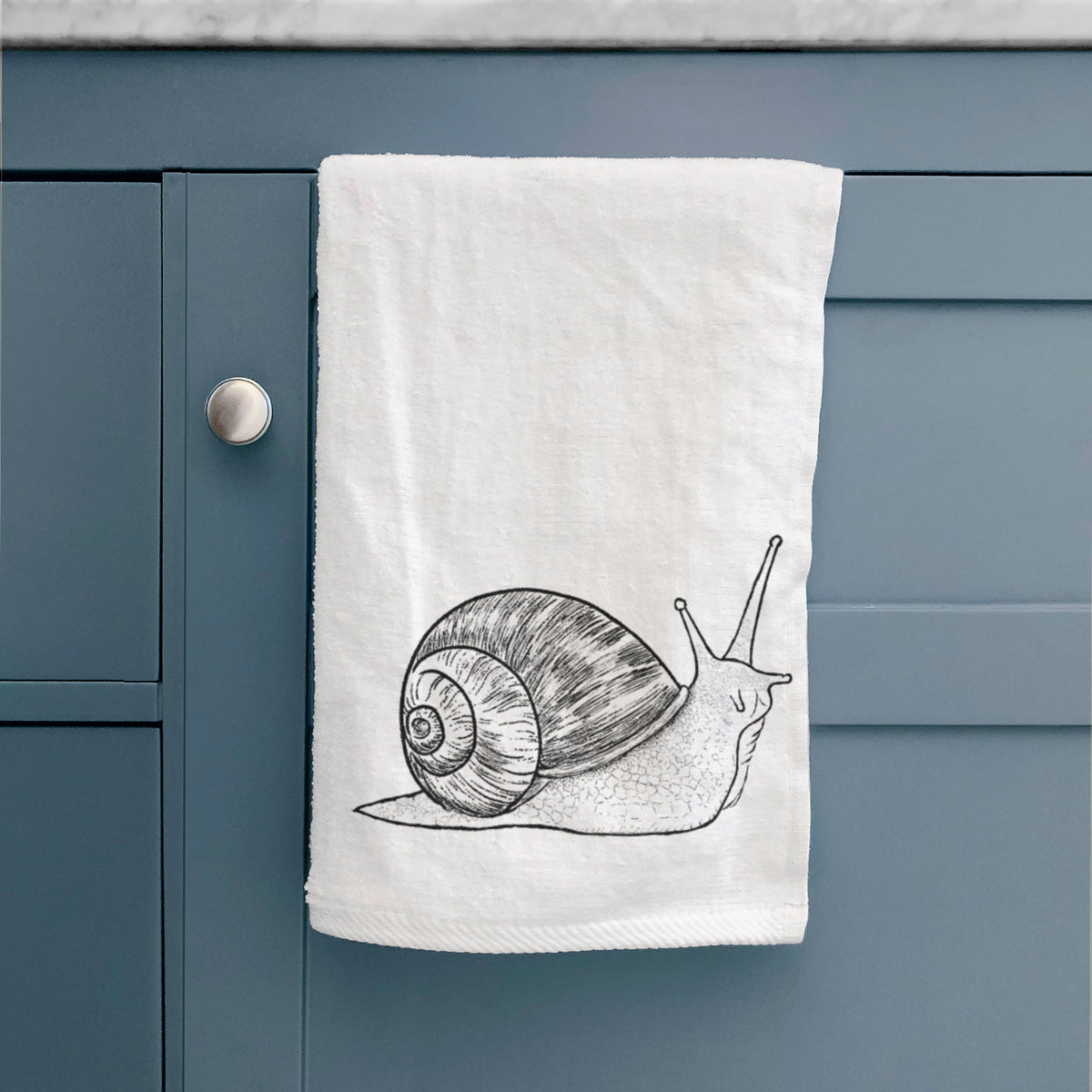 Brown Garden Snail - Cornu aspersum Premium Decorative Hand Towel