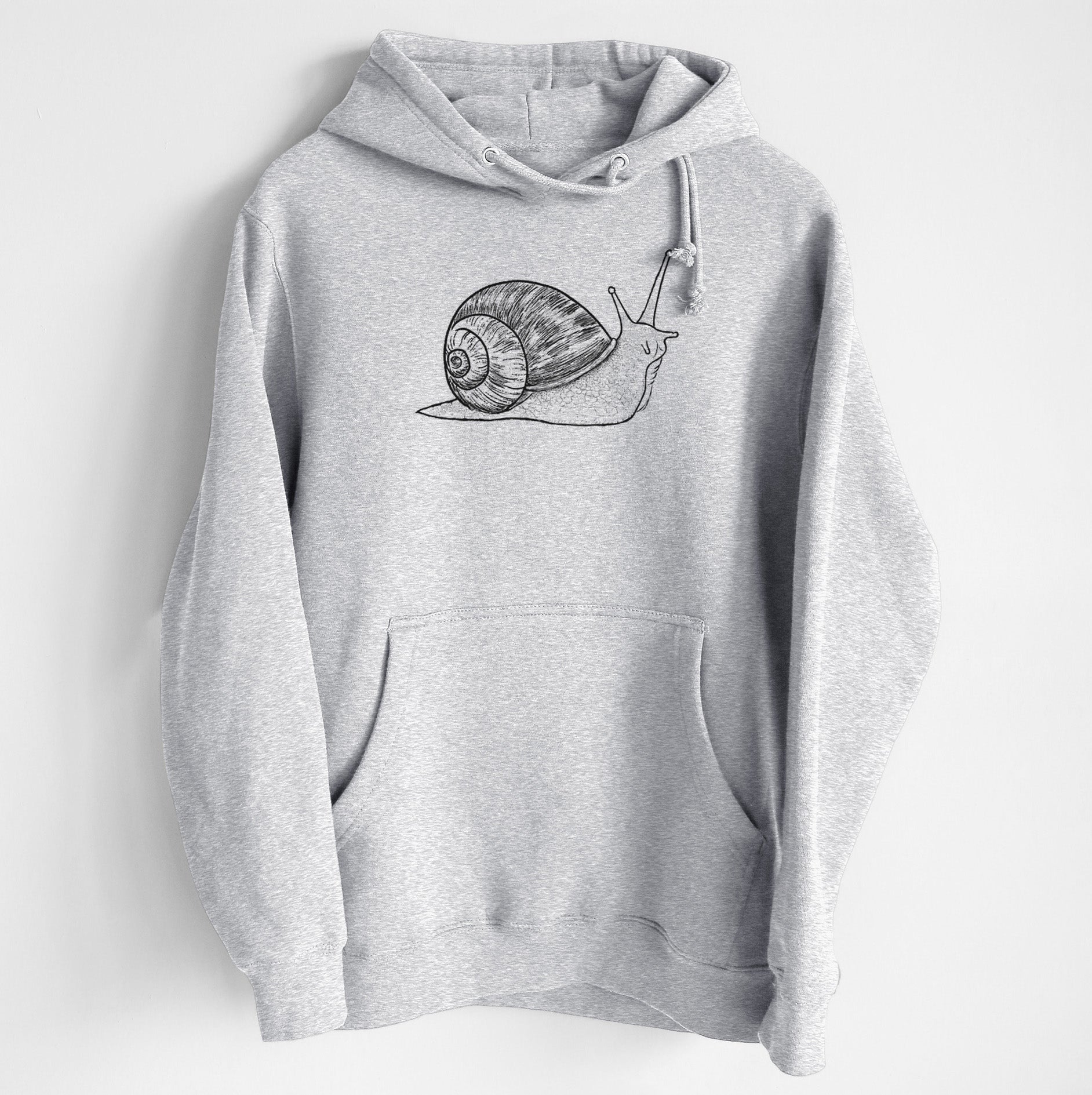 Brown Garden Snail - Cornu aspersum - Heavyweight Fleece Hoodie
