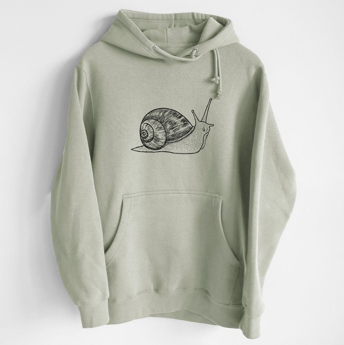 Brown Garden Snail - Cornu aspersum - Heavyweight Fleece Hoodie