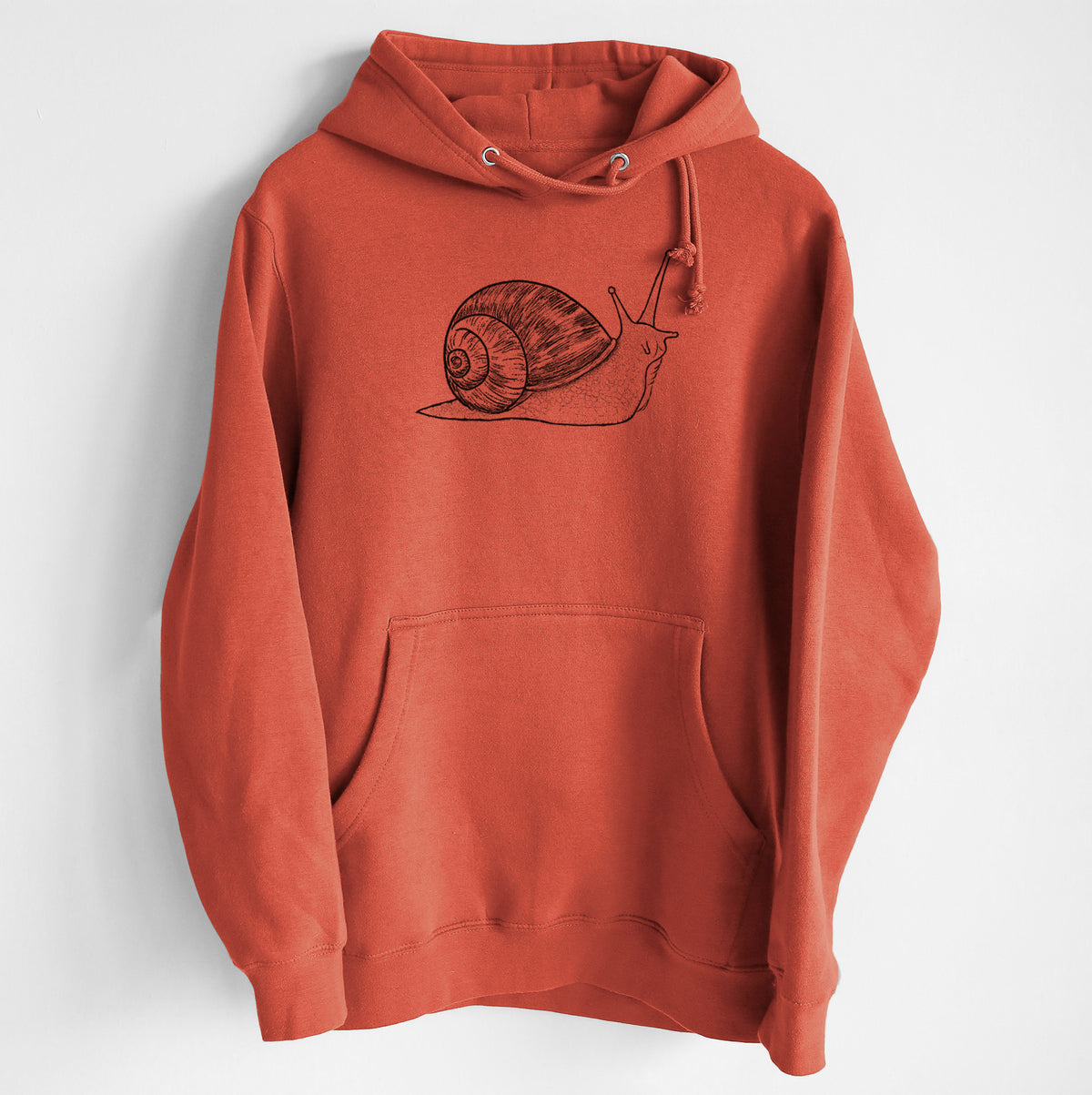 Brown Garden Snail - Cornu aspersum - Heavyweight Fleece Hoodie