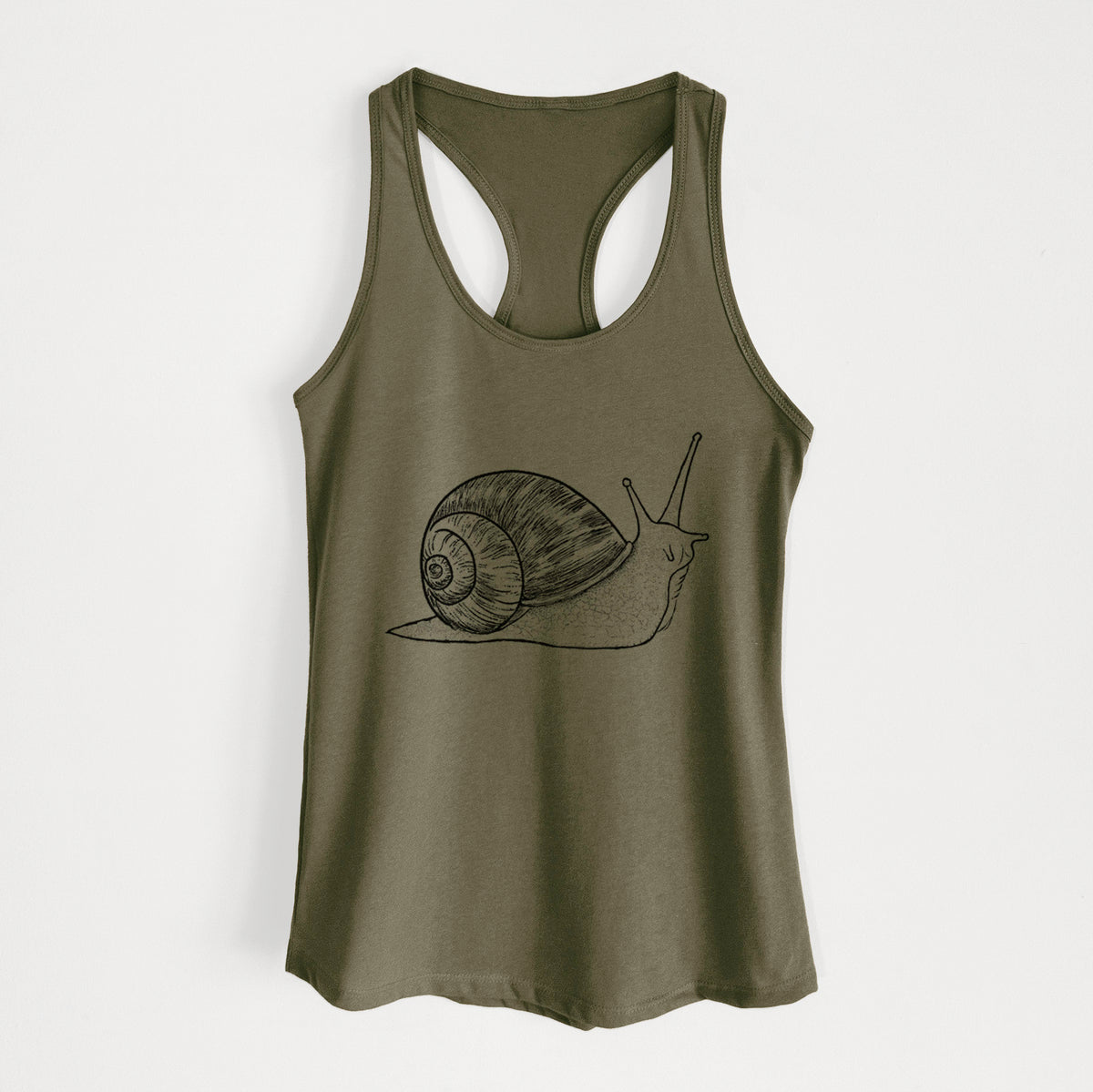 Brown Garden Snail - Cornu aspersum - Women's Racerback Tanktop
