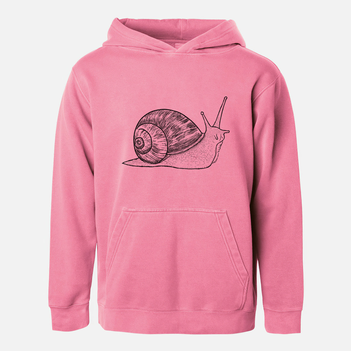 Brown Garden Snail - Cornu aspersum - Youth Pigment Dyed Hoodie