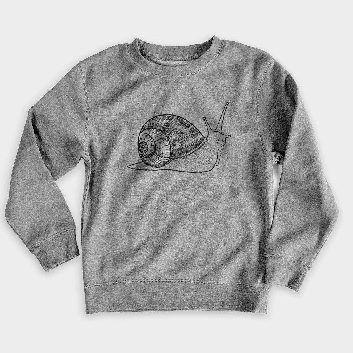 Brown Garden Snail - Cornu aspersum - Youth Lightweight Crewneck Sweatshirt