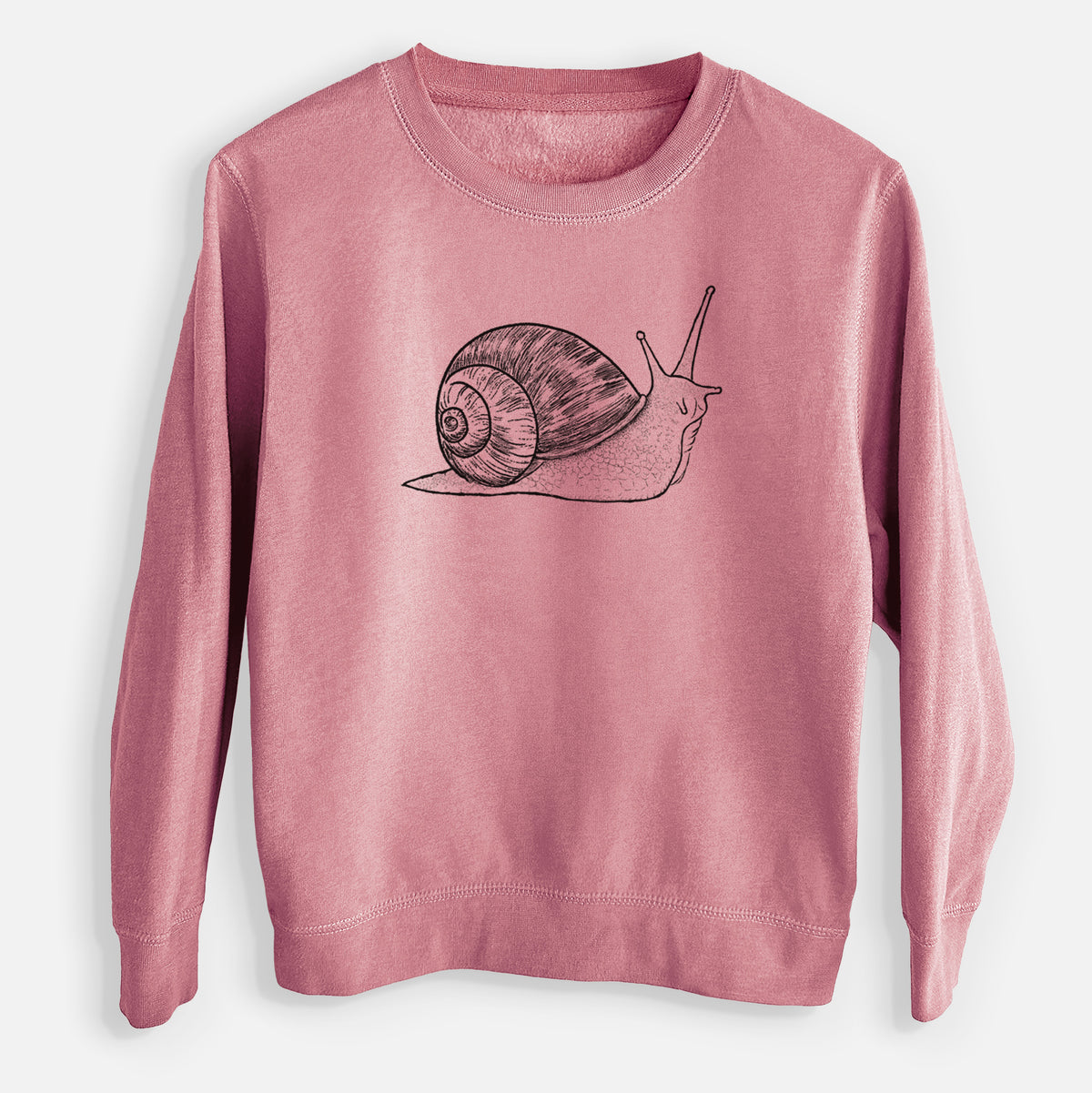 Brown Garden Snail - Cornu aspersum - Youth Lightweight Crewneck Sweatshirt