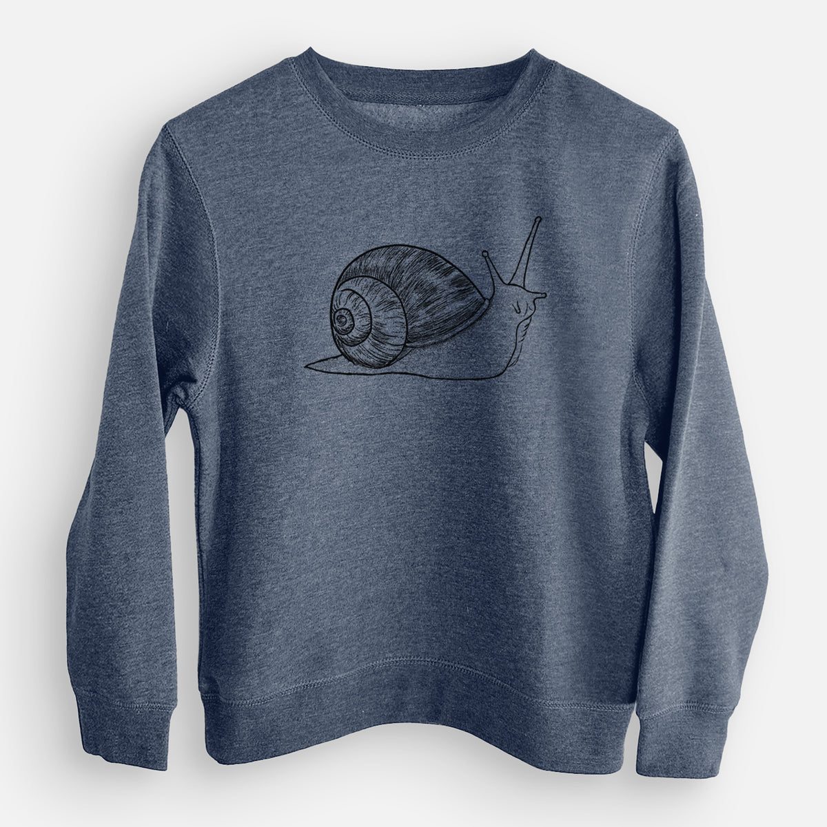 Brown Garden Snail - Cornu aspersum - Youth Lightweight Crewneck Sweatshirt