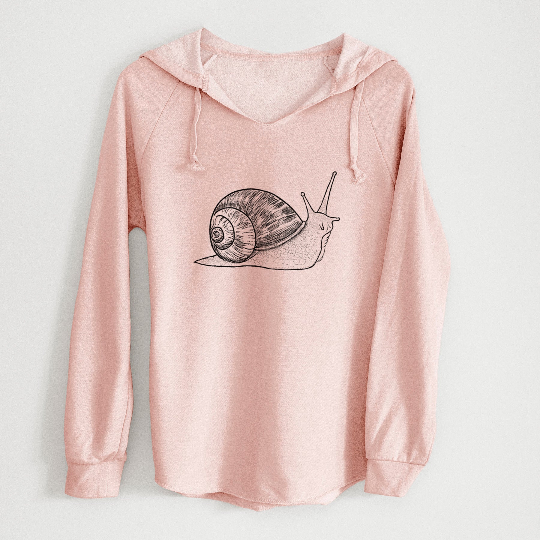 Brown Garden Snail - Cornu aspersum - Cali Wave Hooded Sweatshirt
