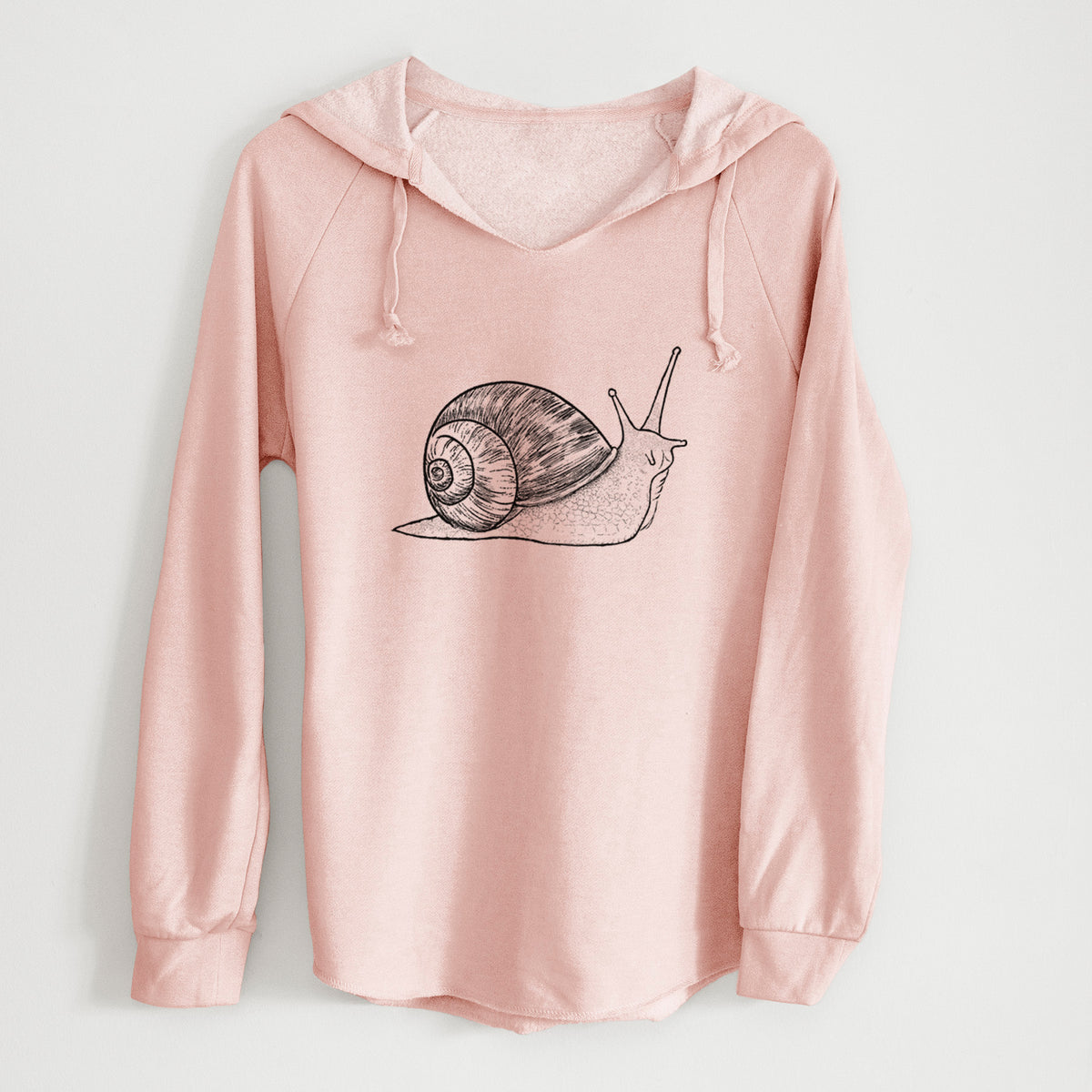 Brown Garden Snail - Cornu aspersum - Cali Wave Hooded Sweatshirt