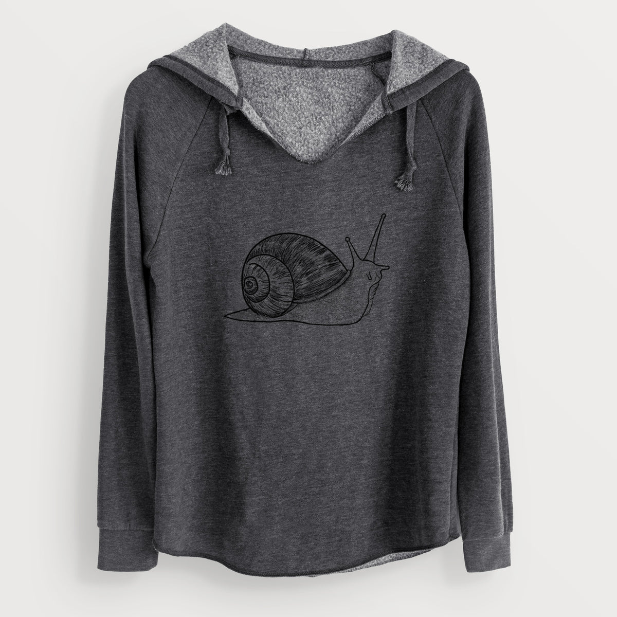 Brown Garden Snail - Cornu aspersum - Cali Wave Hooded Sweatshirt