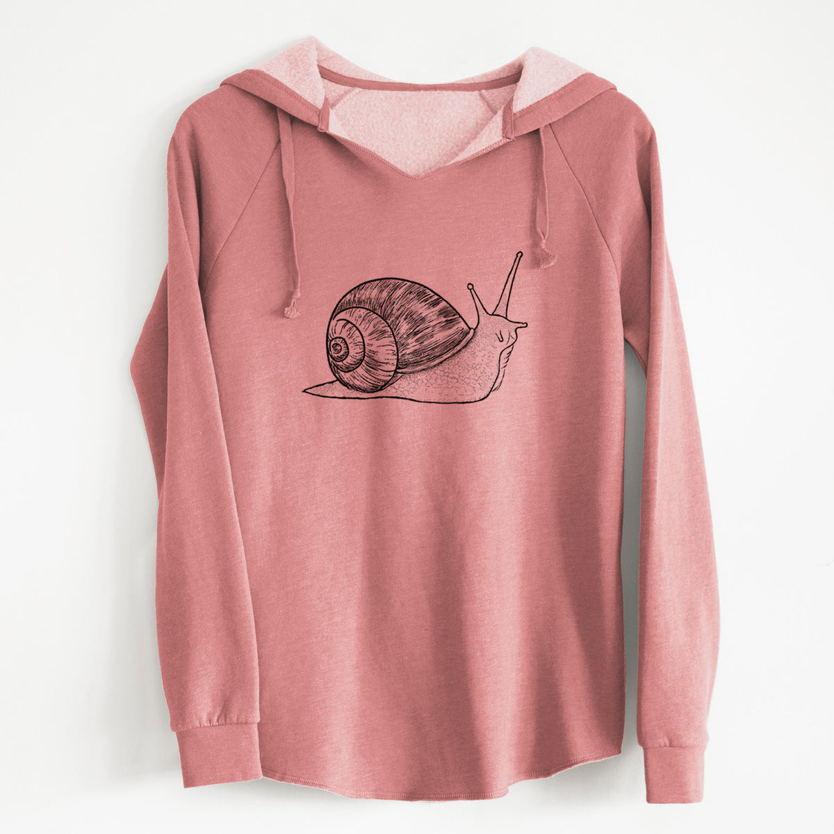 Brown Garden Snail - Cornu aspersum - Cali Wave Hooded Sweatshirt