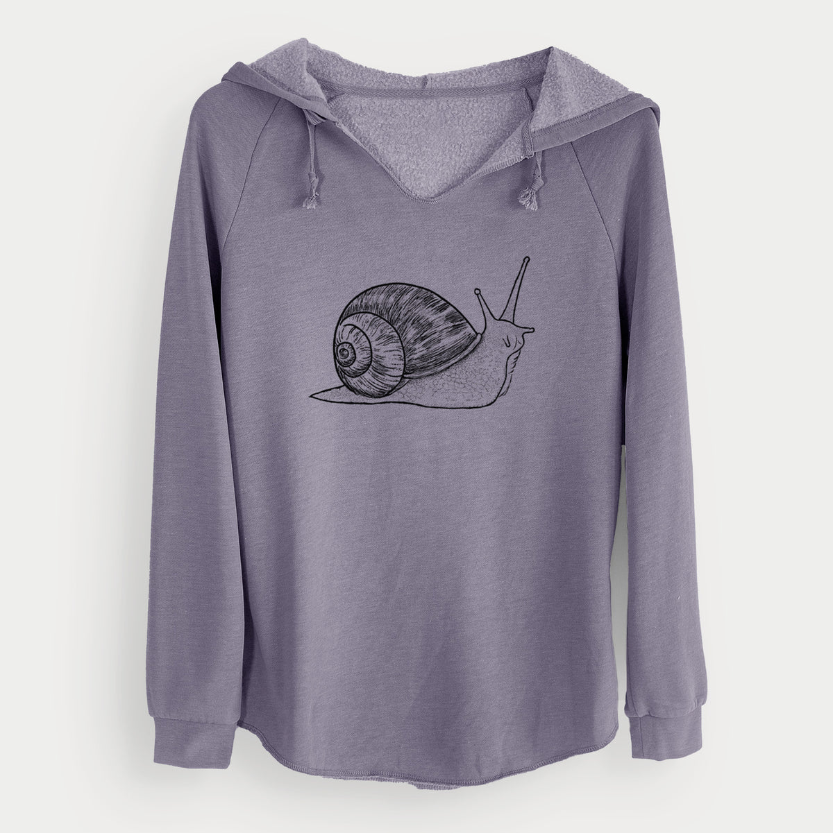 Brown Garden Snail - Cornu aspersum - Cali Wave Hooded Sweatshirt