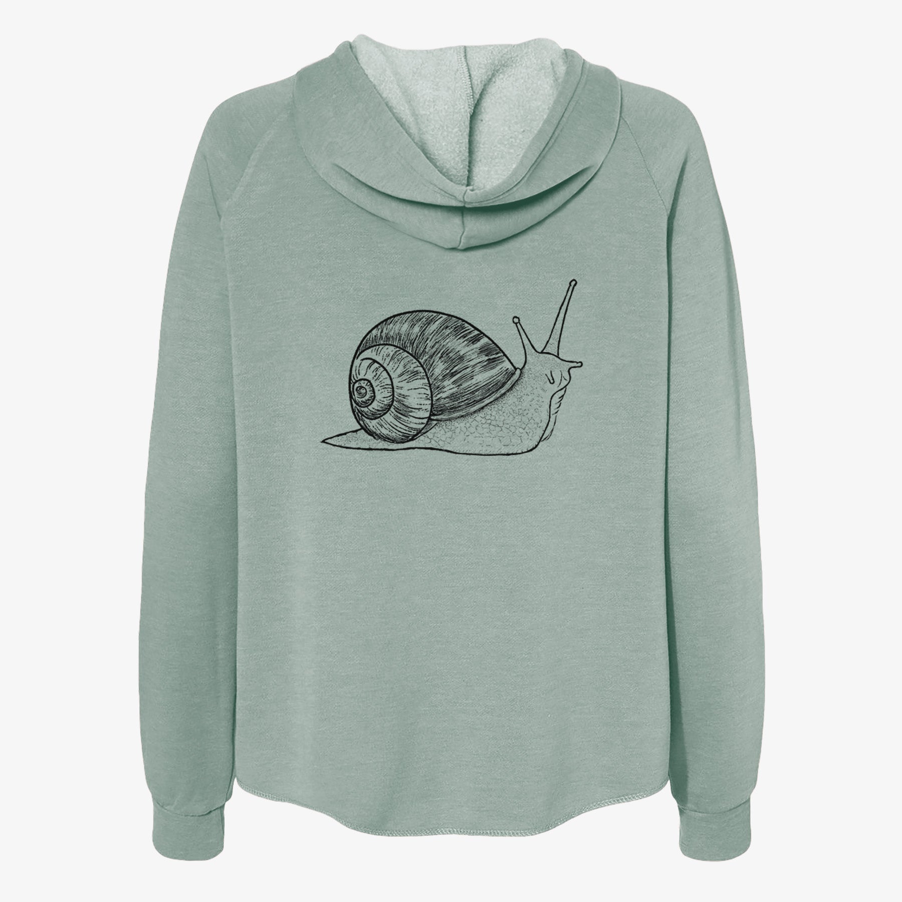 Brown Garden Snail - Cornu aspersum - Women's Cali Wave Zip-Up Sweatshirt