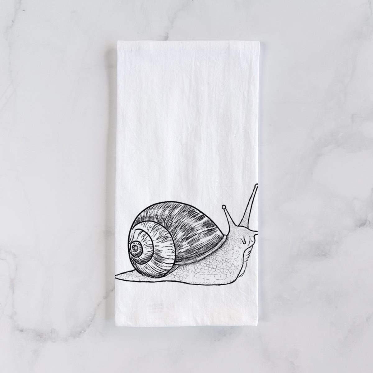 Brown Garden Snail - Cornu aspersum Tea Towel