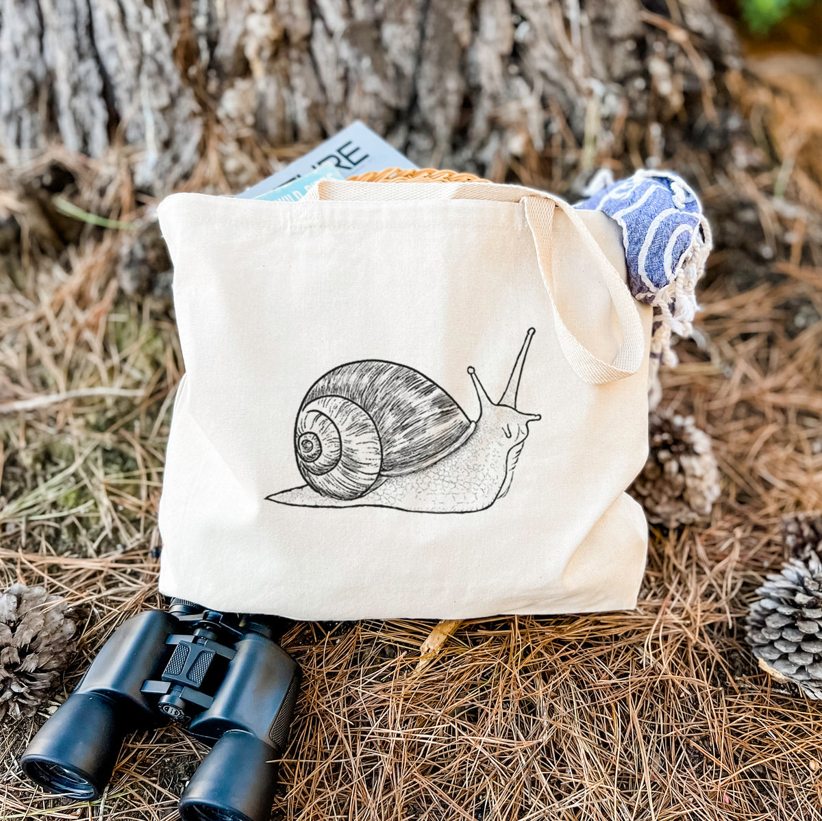 Brown Garden Snail - Cornu aspersum - Tote Bag