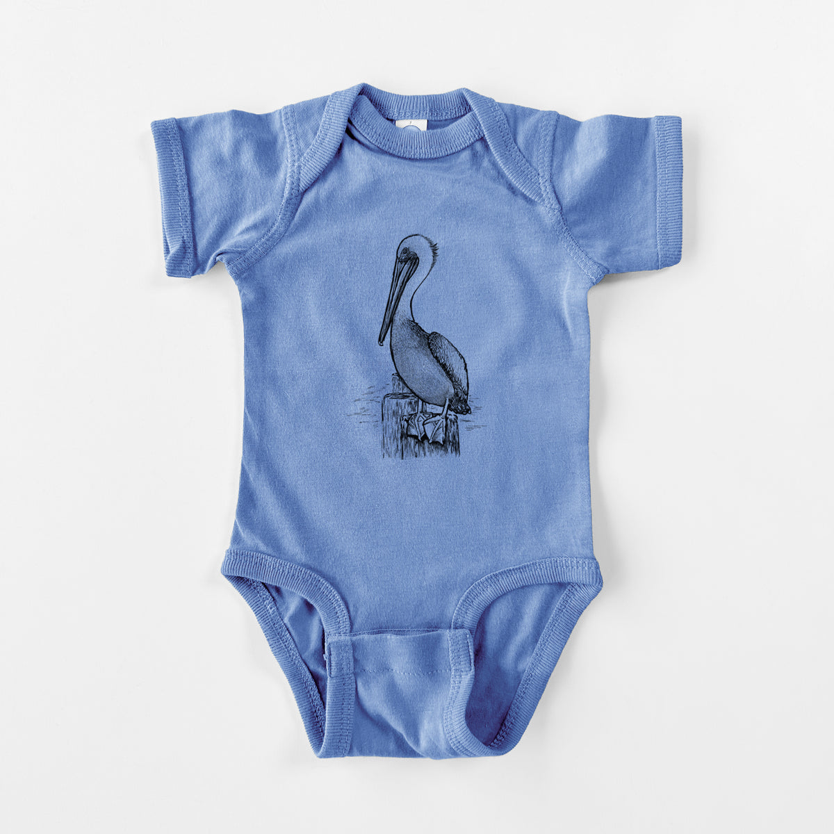 Pelecanus occidentalis - Brown Pelican - Baby Fine Jersey Bodysuit