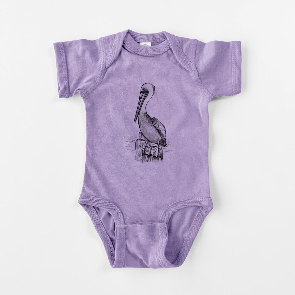 Pelecanus occidentalis - Brown Pelican - Baby Fine Jersey Bodysuit