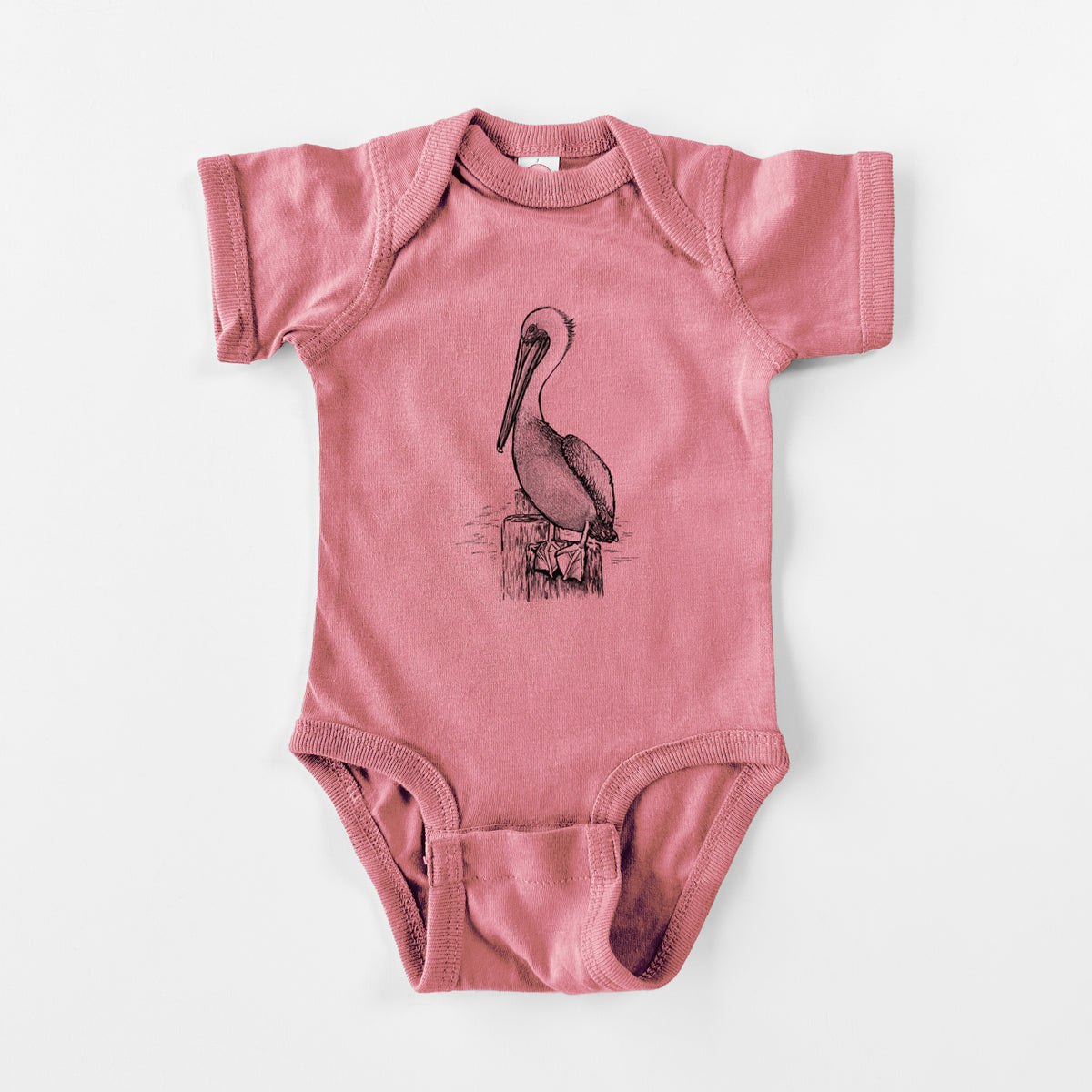 Pelecanus occidentalis - Brown Pelican - Baby Fine Jersey Bodysuit
