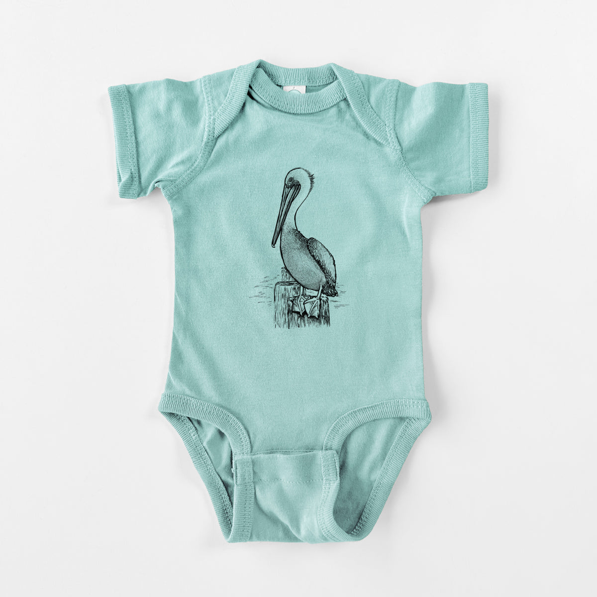 Pelecanus occidentalis - Brown Pelican - Baby Fine Jersey Bodysuit