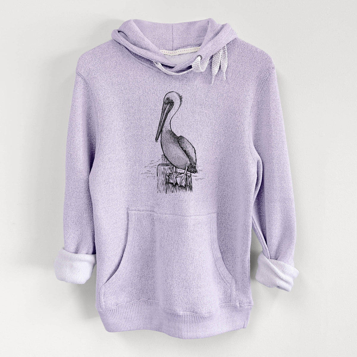 Pelecanus occidentalis - Brown Pelican - Knit Hoodie