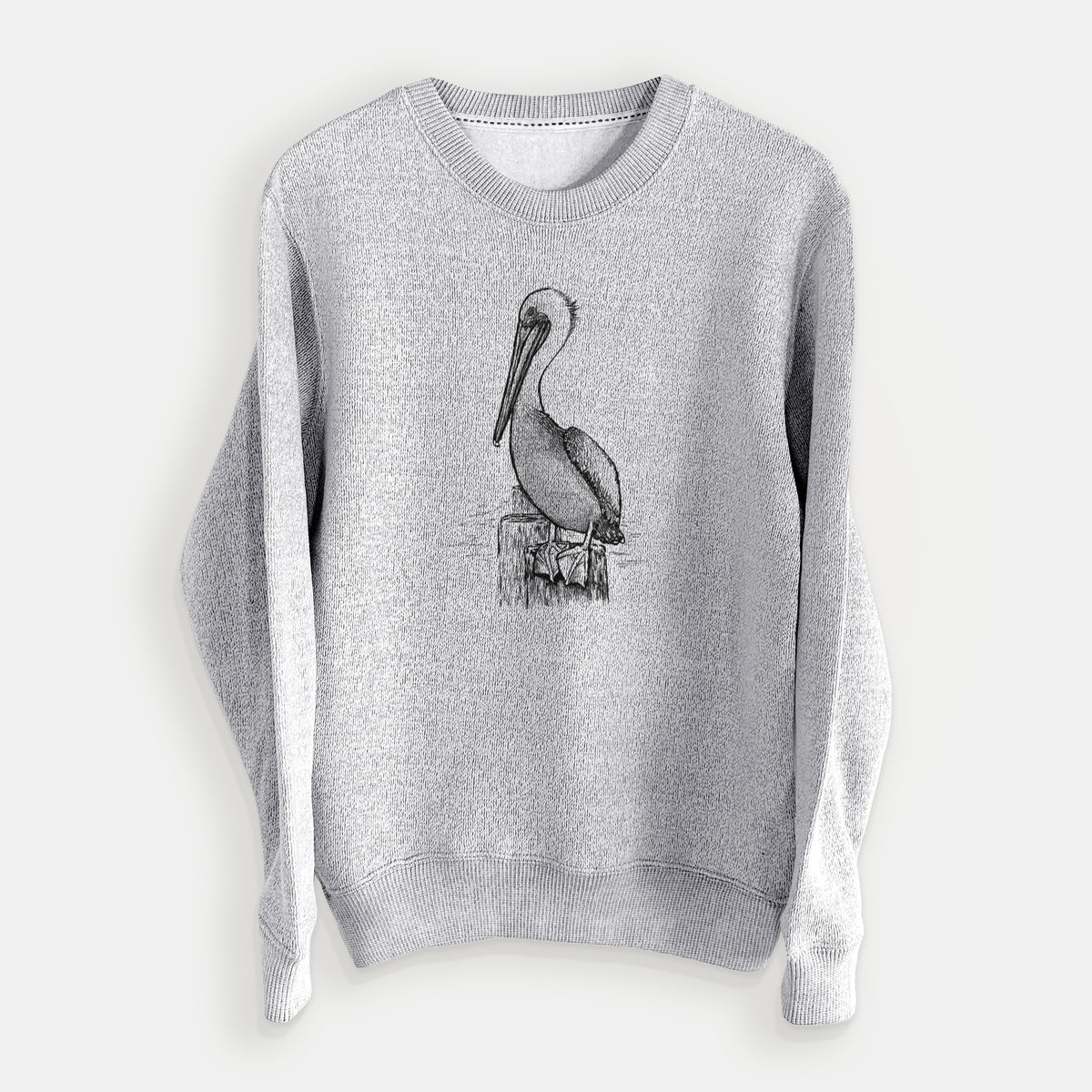 Pelecanus occidentalis - Brown Pelican - Knit Sweatshirt