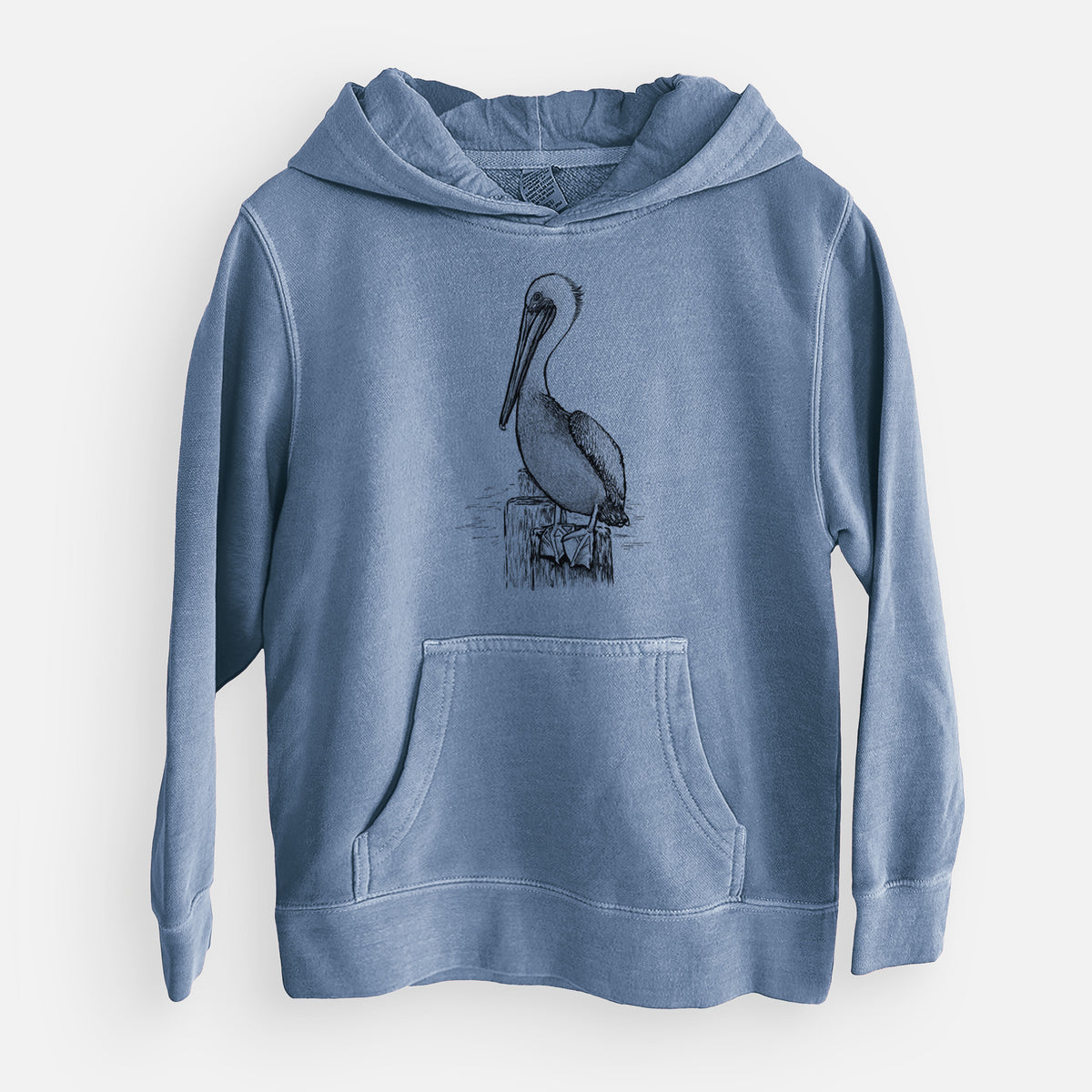 Pelecanus occidentalis - Brown Pelican - Youth Pigment Dyed Hoodie