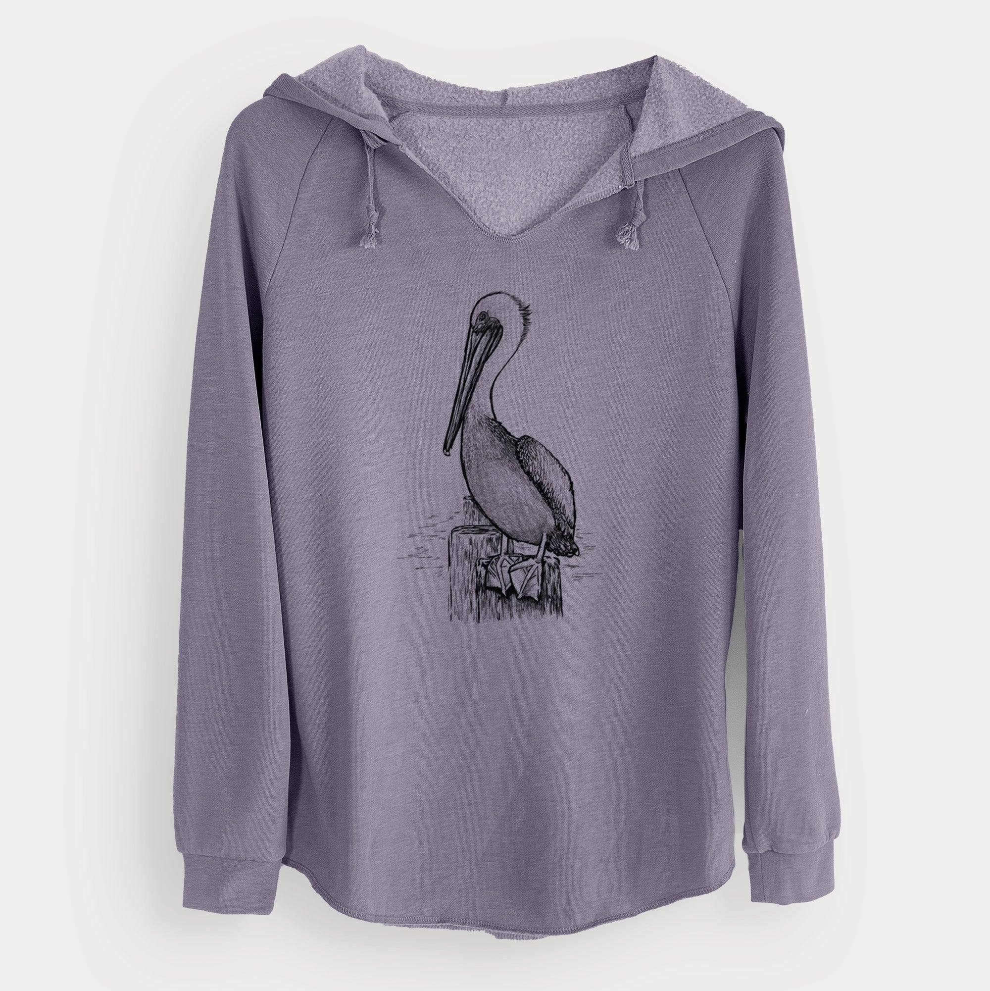 Pelecanus occidentalis - Brown Pelican - Cali Wave Hooded Sweatshirt