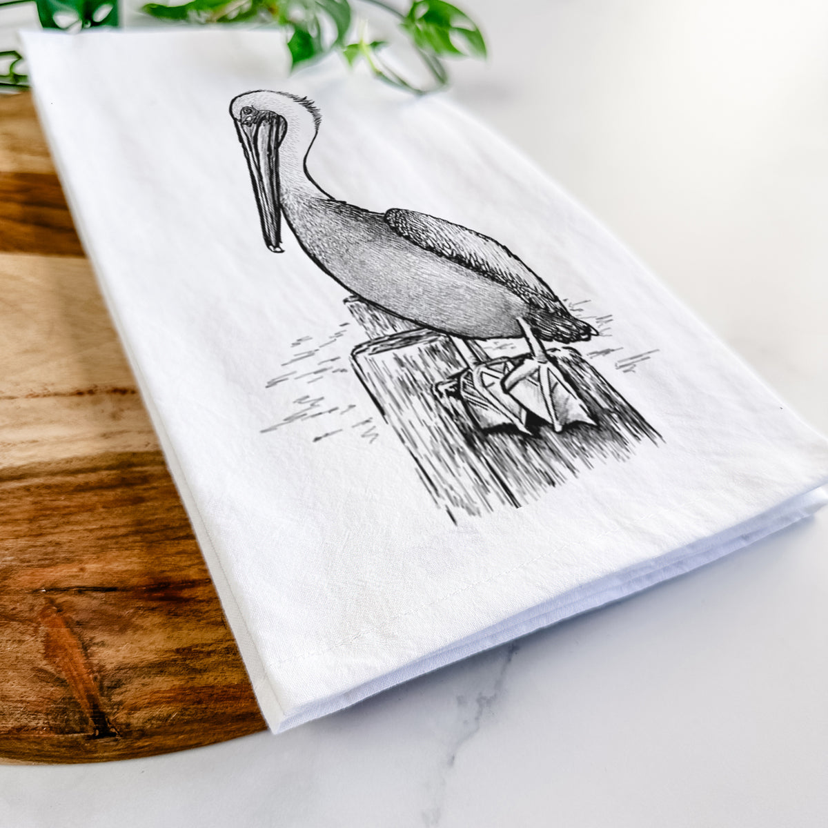 Pelecanus occidentalis - Brown Pelican Tea Towel